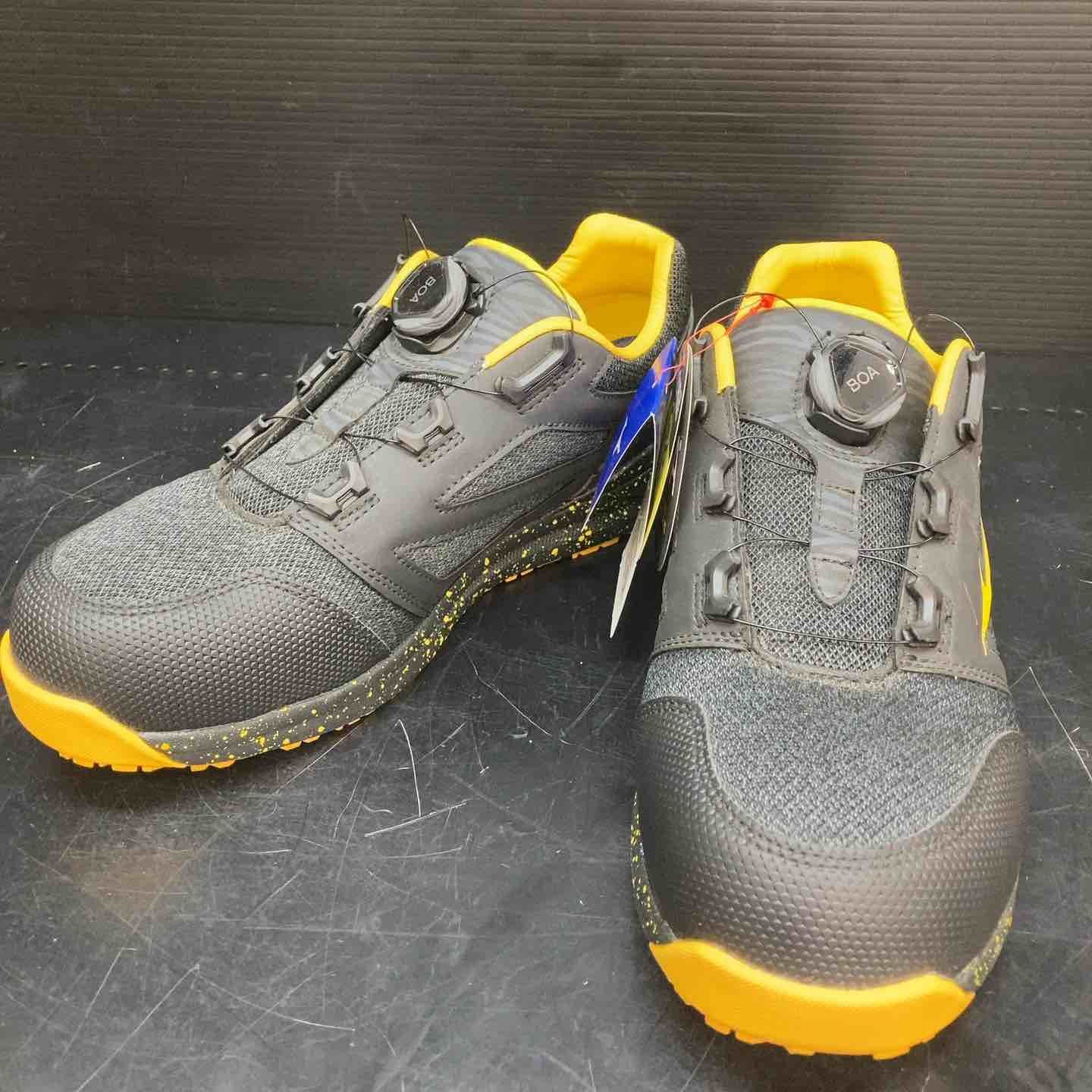 ミズノ MIZUNO プロテクティブスニーカー 安全靴 LSⅡ52 L BOA ブラック イエロー 26 5 cm