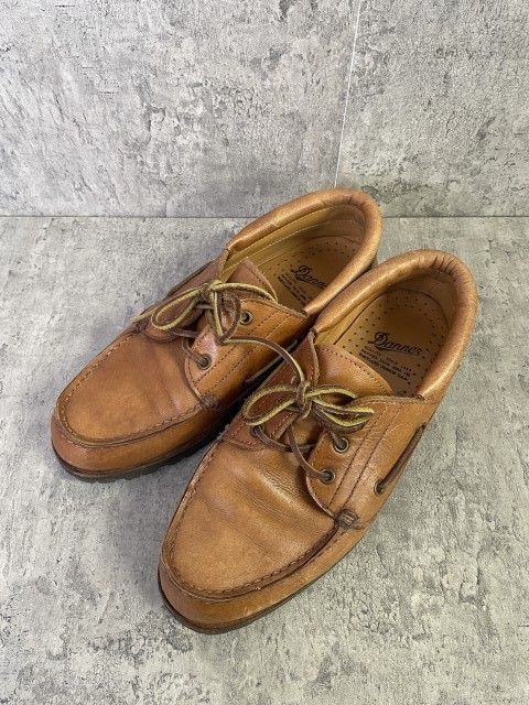 中古】DANNER ﾀﾞﾅｰ ﾃﾞｯｷｼｭｰｽﾞ ﾚｻﾞｰ VIBRAM ｳﾞｨﾌﾞﾗﾑ ｱﾒﾘｶ製 米国製 ｷｬﾒﾙ