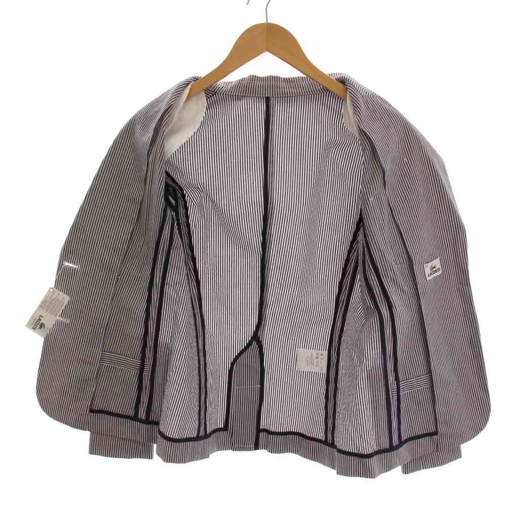 ラコステ LACOSTE テーラードジャケット ストライプ アウター 38 紺