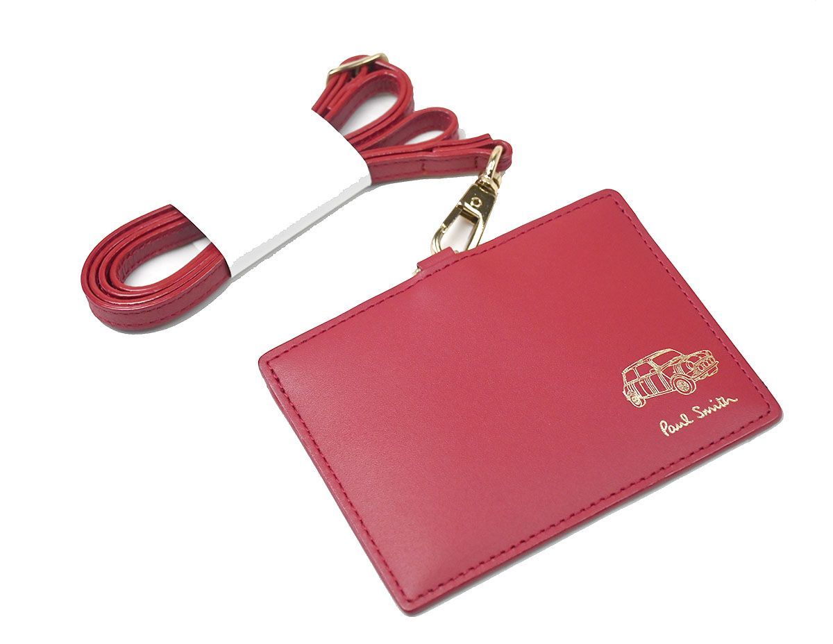 ポールスミス ＩＤカードケース 名札ケース 定期入れ カードケース ポール スミス paulsmith ミニエンボス牛革 メンズ レディース カード入れ