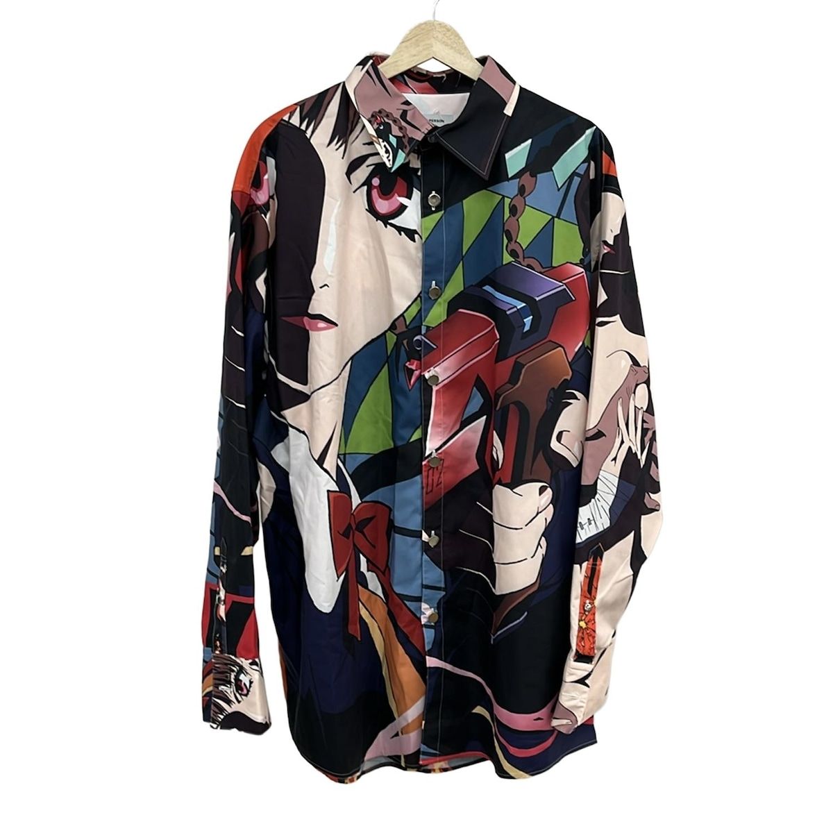 TENDER PERSON テンダーパーソン 長袖シャツ サイズ4 XL メンズ RO TO 4217 ベージュ オレンジ マルチ A KITEコラボ