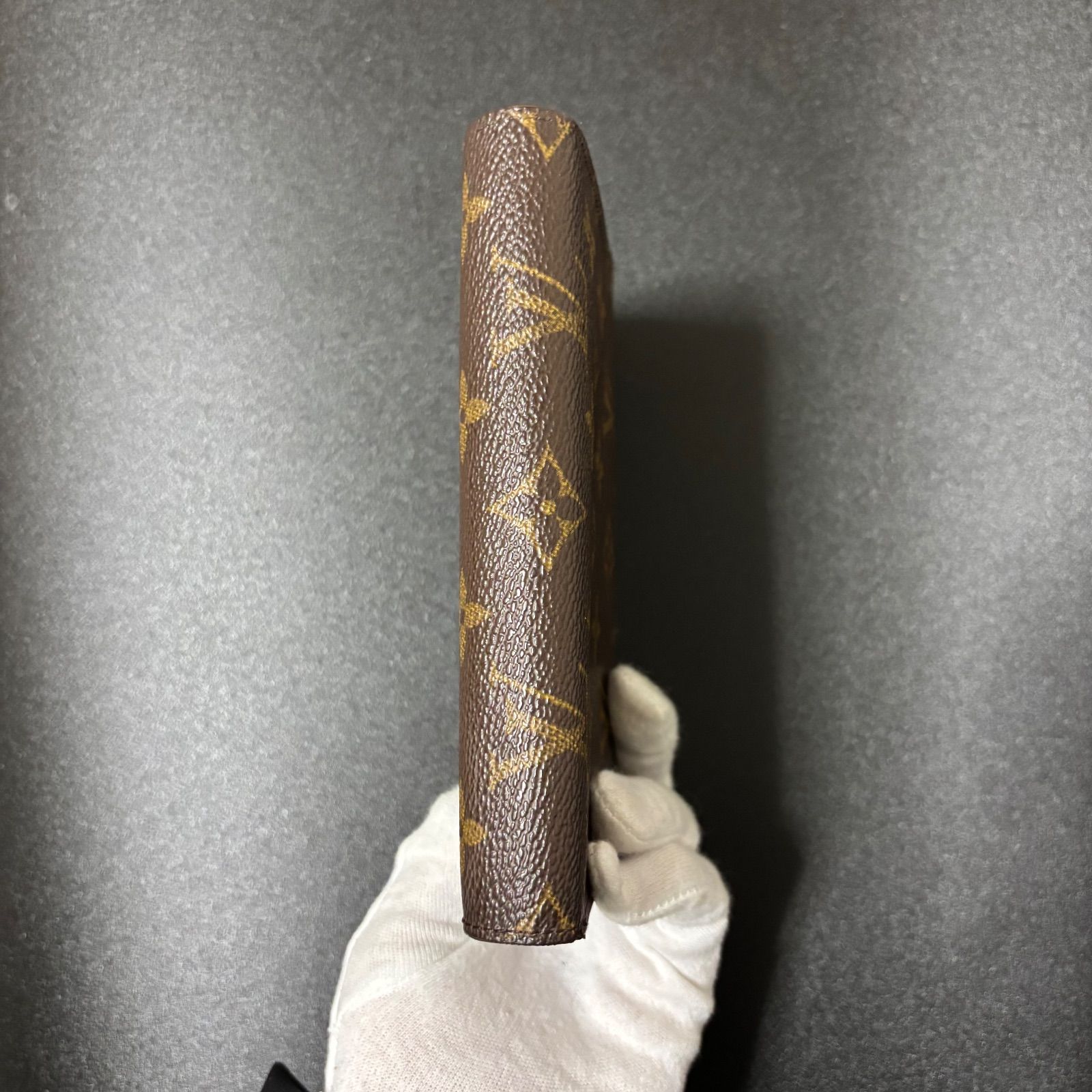 u28 ポルト トレゾール エテュイ パピエ モノグラム 3つ 三つ 折り