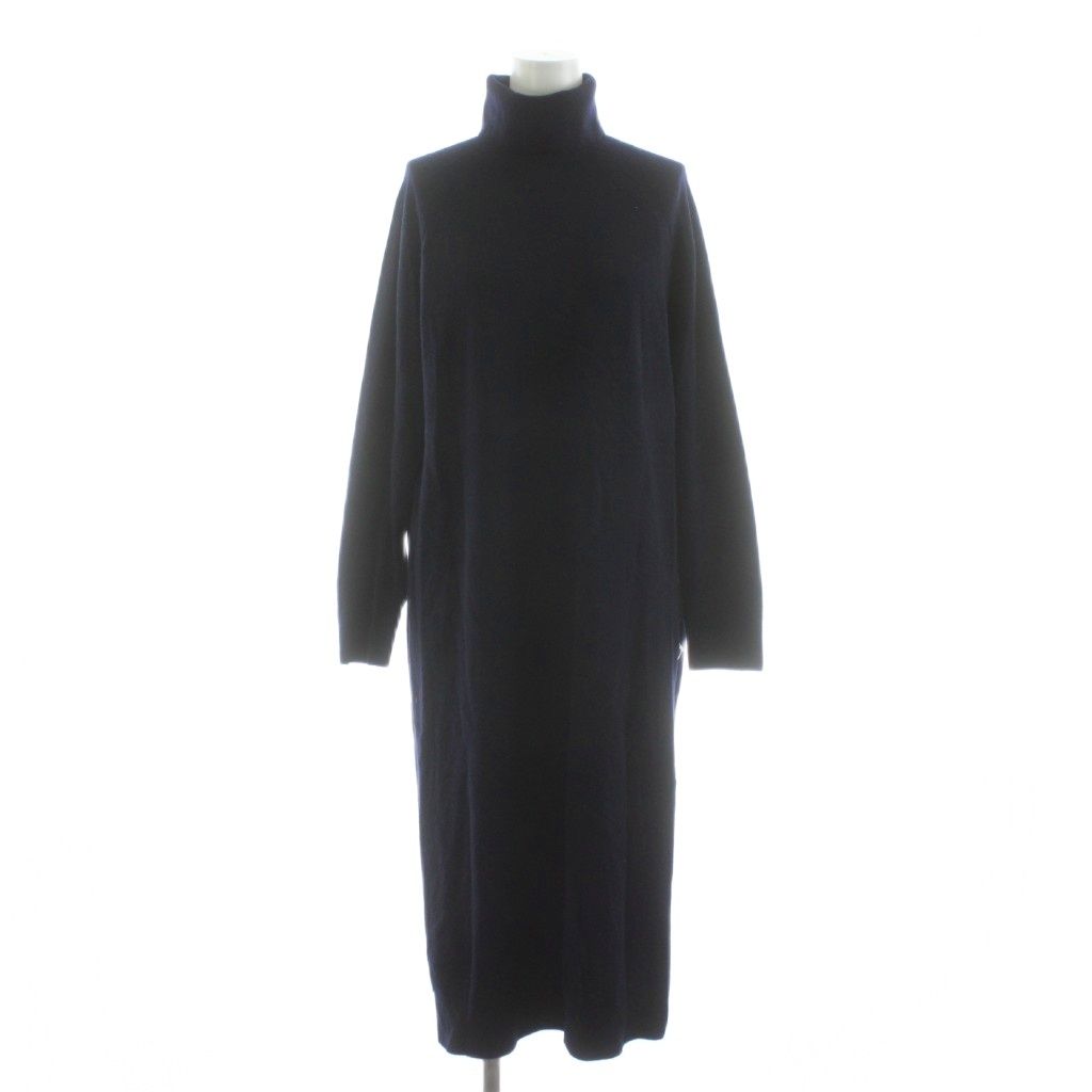 ミューズ ドゥーズィエム クラス MUSE de Deuxieme Classe CAPRI タートルネック ワンピース ニット ミモレ ロング 長袖 ウール 紺 ネイビー KU