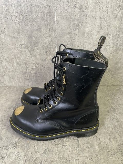  DR MARTENS ﾄﾞｸﾀｰﾏｰﾁﾝ ﾌﾞｰﾂ 10ﾎｰﾙ A BATHING APE ｱ ﾍﾞｲｼﾝｸﾞ ｴｲﾌﾟ BAPE ﾍﾞｲﾌﾟ ﾌﾞﾗｯｸ UK 7 その他 ブーツ 革靴