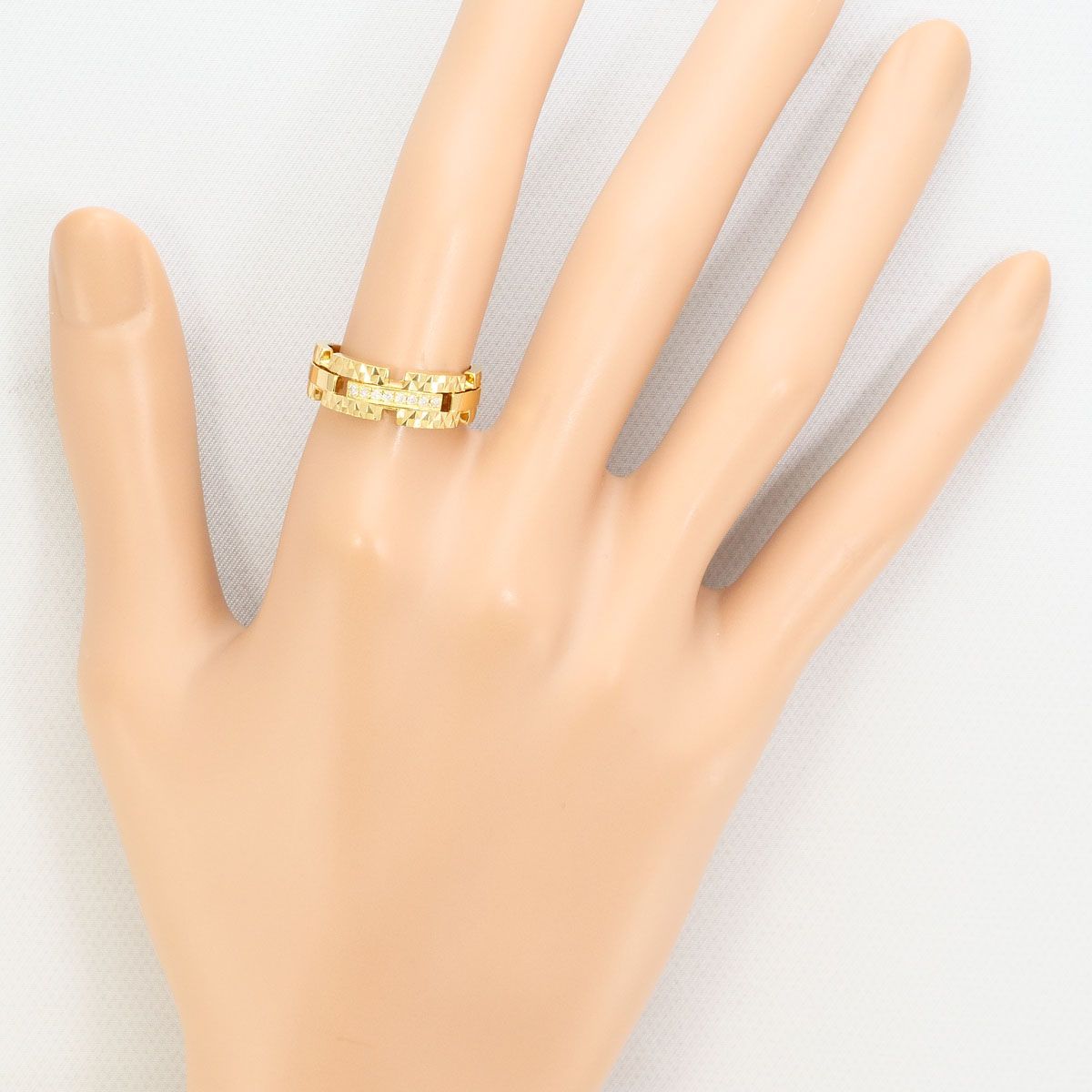 K18YG リング・指輪 12号 ダイヤモンド 鑑別書 総重量約4.1g - メルカリ