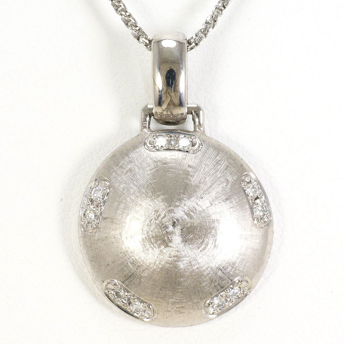 K 18 WG ネックレス ダイヤモンド 0 12 ct 鑑別書 総重量約10 2 g 約55 cm