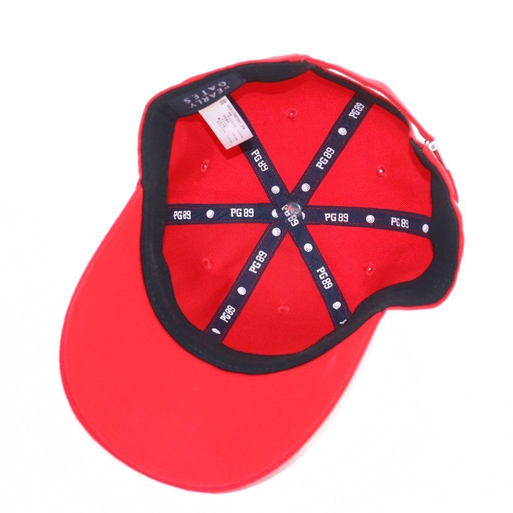 パーリーゲイツ PEARLY GATES キャップ 帽子 ロゴ 赤 レッド /AQ □OS