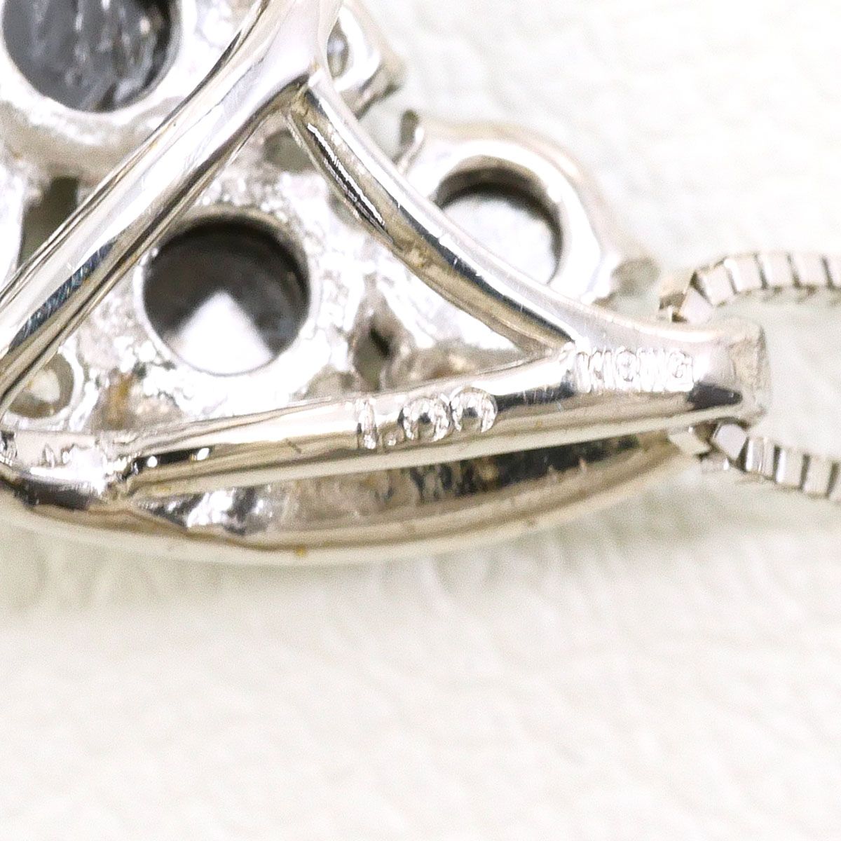 K18WG ネックレス ブラックダイヤ ダイヤモンド 鑑別書 総重量約3.2g