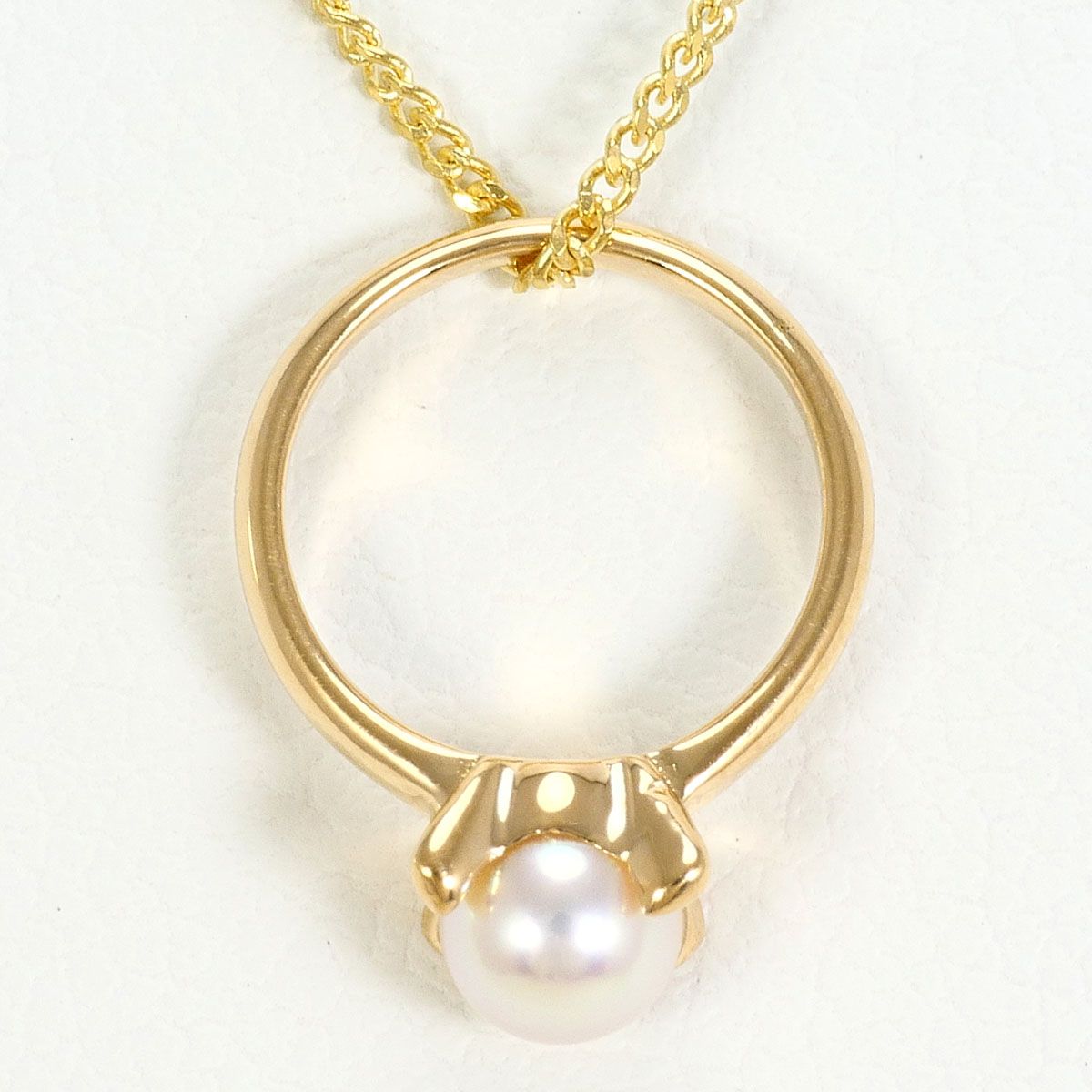 K 18 YG ネックレス パール 真珠 総重量約1.9 g 約40 cm