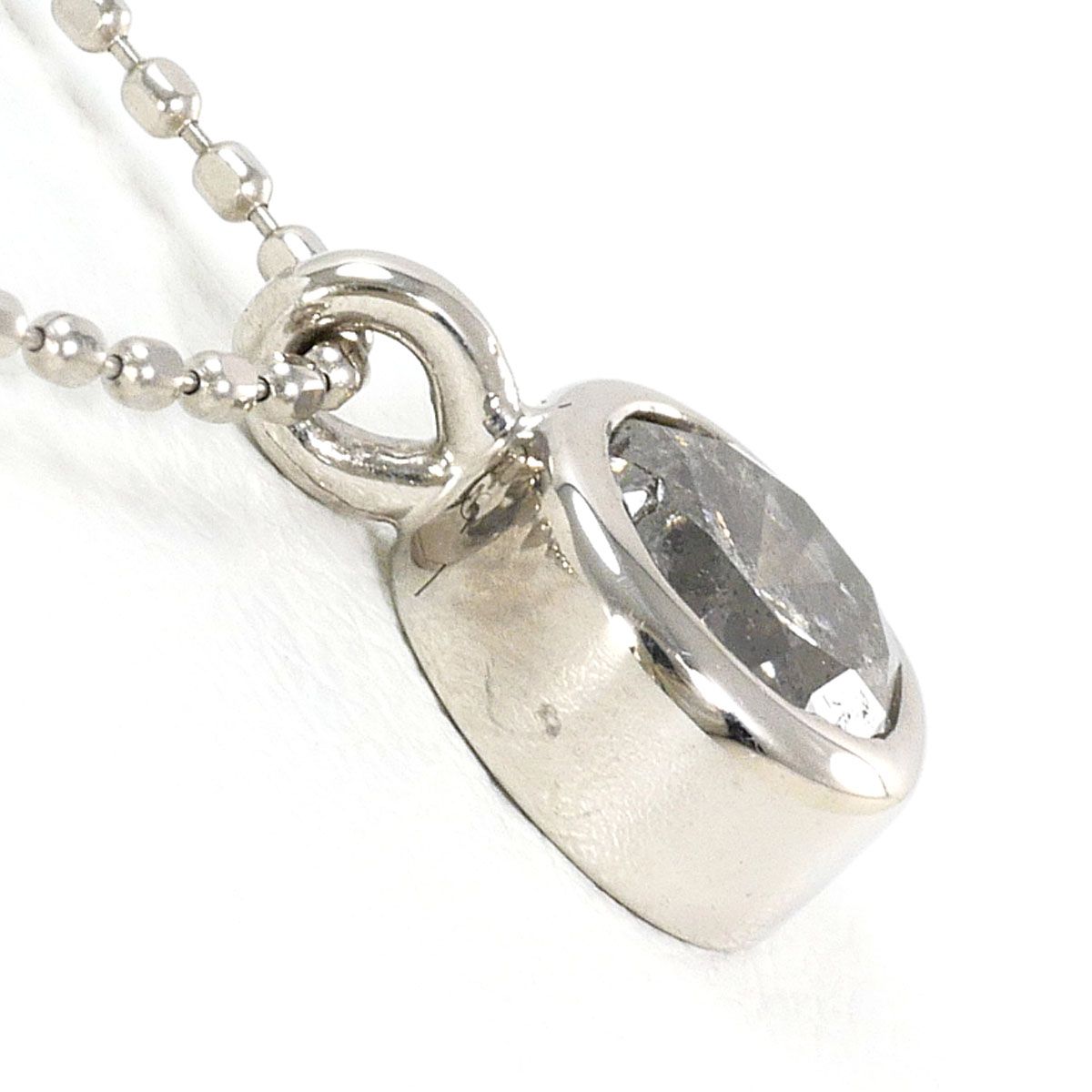 PT 900 プラチナ 850 ネックレス ダイヤモンド 0.5 ct 鑑別書 総重量約2.3 g 約42 cm