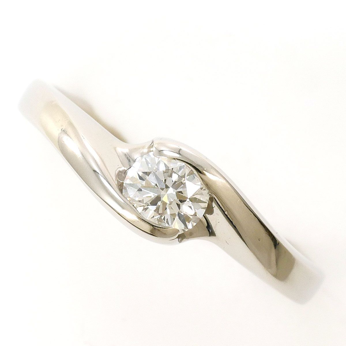 PT900/プラチナ リング・指輪 13号 ダイヤモンド 0.347ct VS2 鑑定書