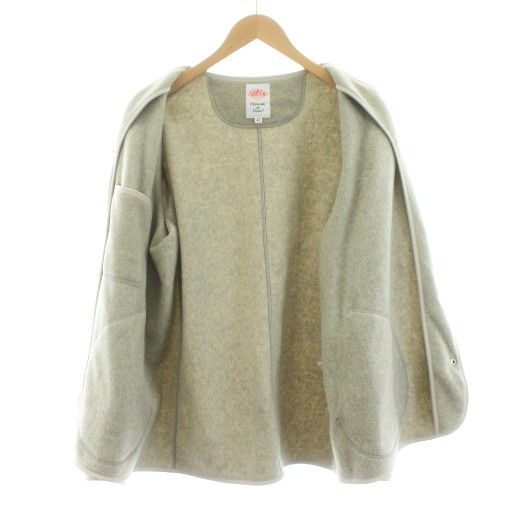 ダントン DANTON FLEECE COLLARLESS JACKET ノーカラーフリース