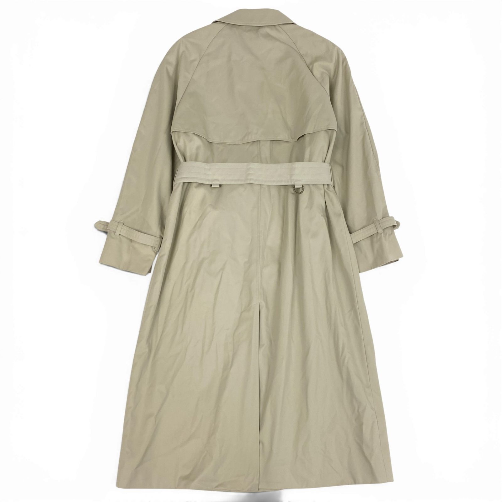 35 L 19 Aquascutum アクアスキュータム ステン コート トレンチコート ロングコート アウター ベージュ コットン100％ レディースu 02 t