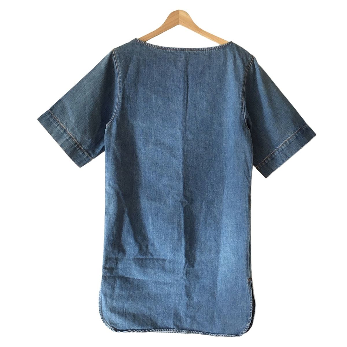 stellamccartney ステラマッカートニー ワンピース サイズ36 M レディース - ブルー クルーネック 七分袖 ひざ丈