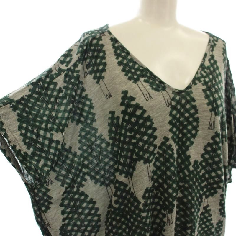 ミナペルホネン mina perhonen north forest 半袖 カットソー Vネック