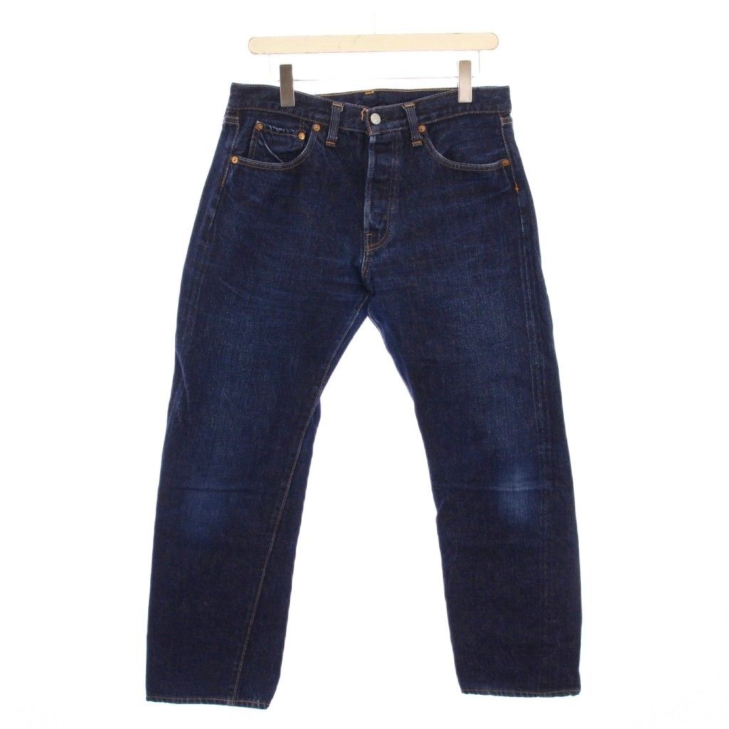 ドゥニーム DENIME デニムパンツ ジーンズ ボタンフライ ロゴパッチ ワン W 33 インディゴ BB