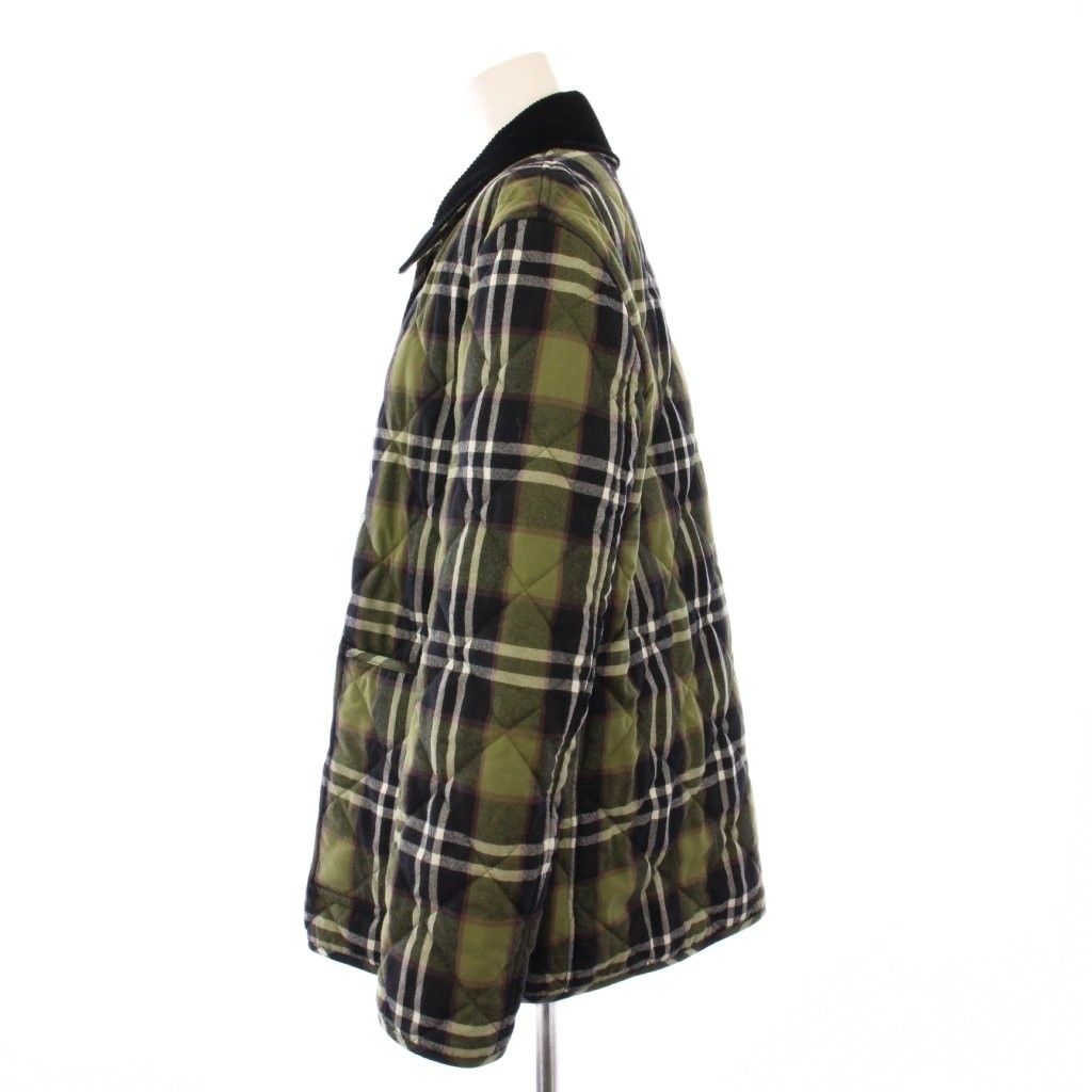 バーバリー ロンドン LONDON ステン ジャケット キルティング チェック M カーキ 8055437 KH