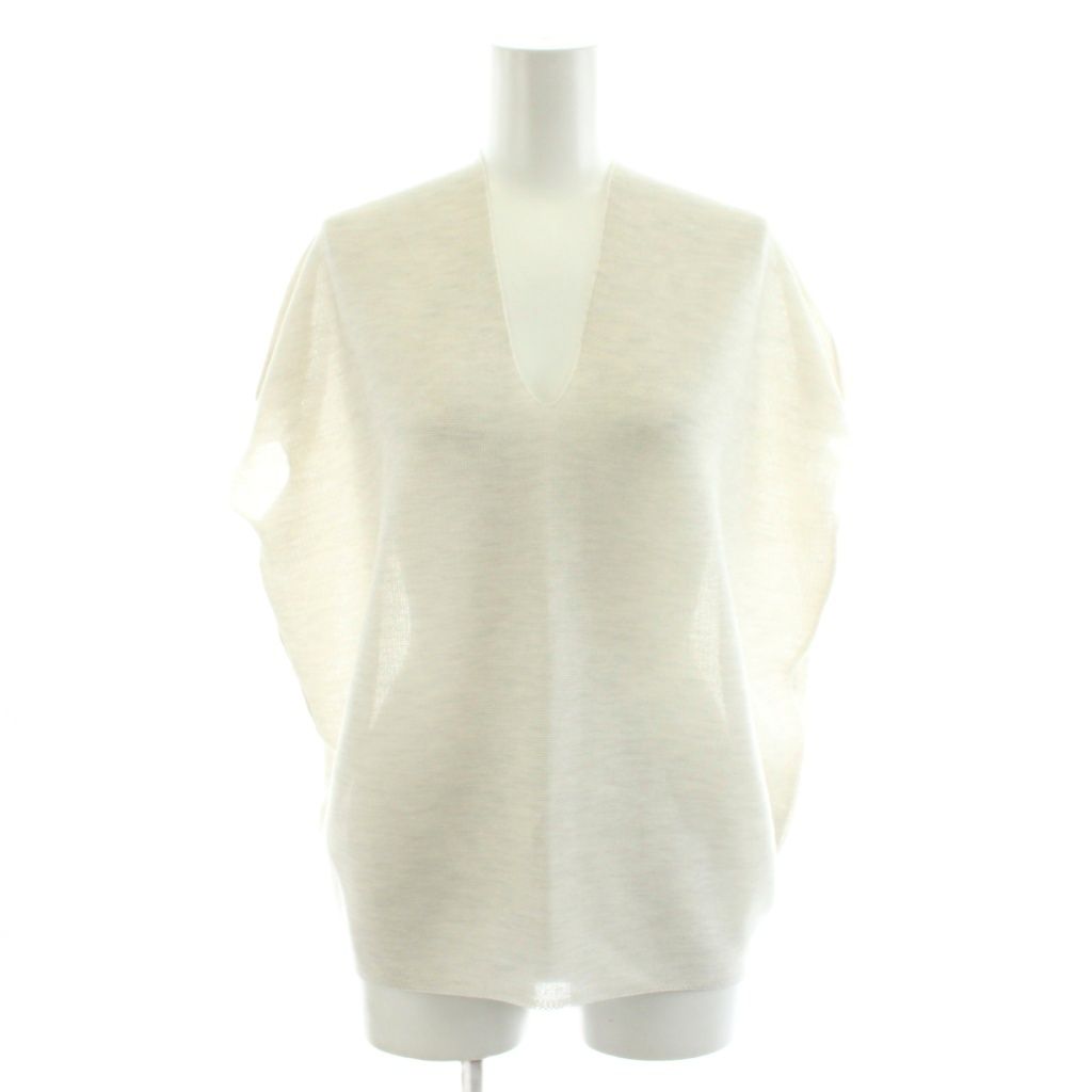 ソージュ　シアーショートスリーブコクーンニット　カーキブラウン ソージュ シアーショートスリーブコクーンニット カーキブラウン