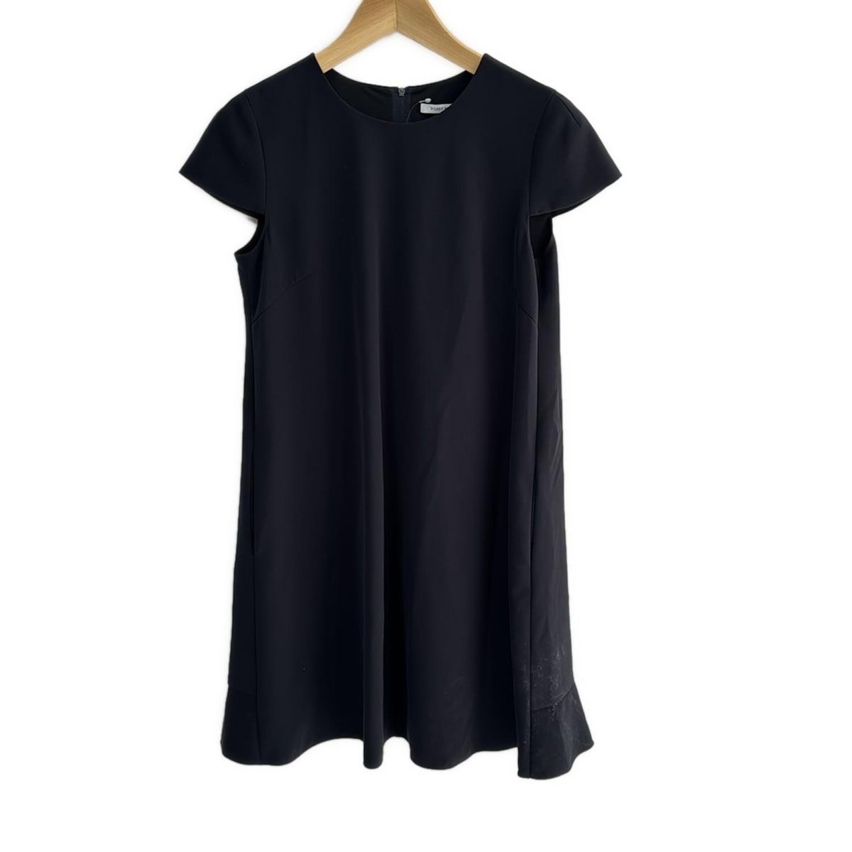 FOXEY YORK フォクシーニューヨーク ワンピース サイズ38 M レディース - 37332 黒 クルーネック 半袖 ひざ丈