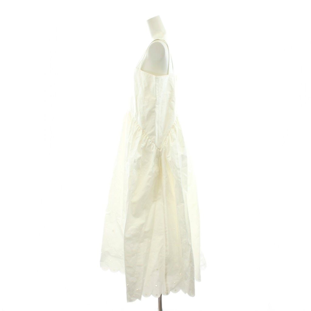 ヨリ yori shirocon シロコン 22 SS サボンワンピース ミモレ ロング ノースリーブ スカラップ 38 白 ホワイト SC 2223-007 SM AN 33