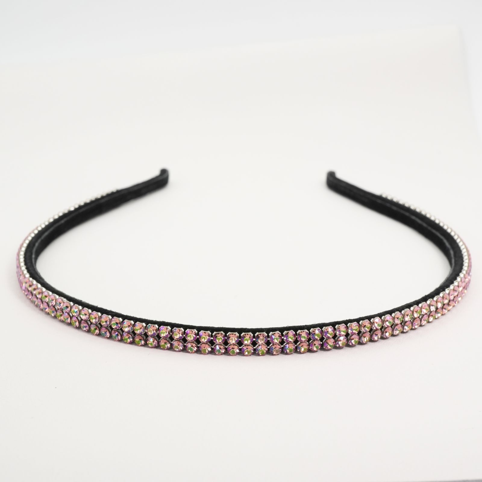 アッカ ピンク ストーン カチューシャ ビジュー ブラック/25-2711/25