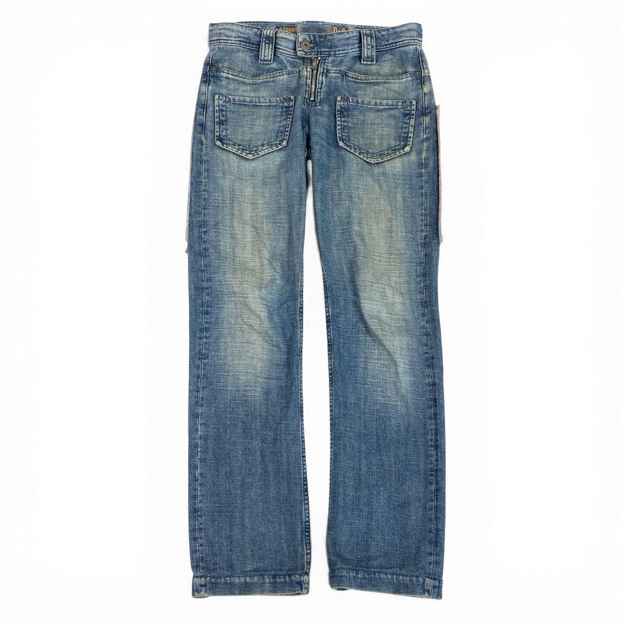 83 L 19 DOLCE GABBANA ドルチェアンドガッパーナ 00 s デニムパンツ ジーンズ TIGHT DENIM フロントポケット イタリア製 メンズ 紳士服 30 インディゴブルー コットン100％k 02 i