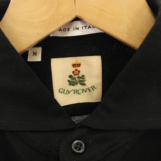 GUY ROVER ギローバー 鹿の子 ポロシャツ XＬ 黒 半袖 GUY ROVER ギローバー 鹿の子 ポロシャツ XL 黒 半袖