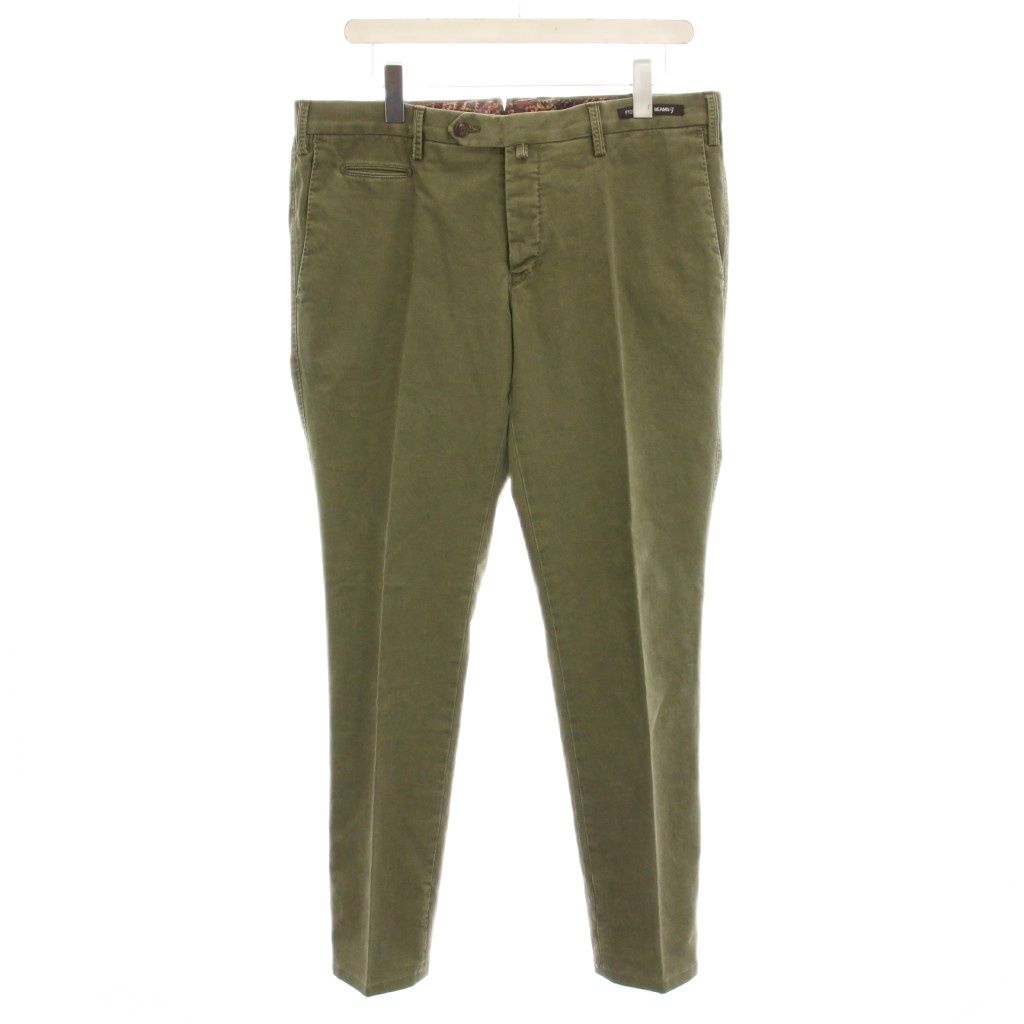ピーティーゼロウーノ PT 01 ビームスエフ BEAMS F FIT パンツ ストレッチ 52 カーキ YM
