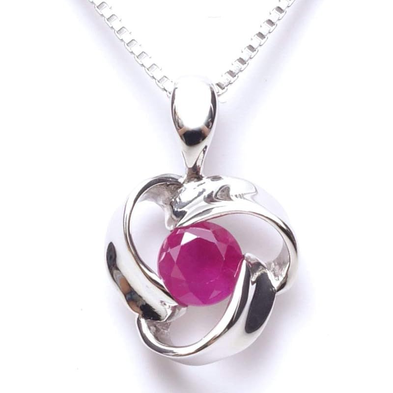 A UN jewelry 誕生石 エタニティーローズ レディース ネックレス ルビー