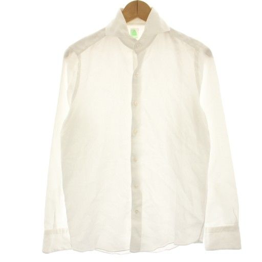 フィナモレ finamore カジュアルシャツ ホリゾンタルカラー 長袖 S 白