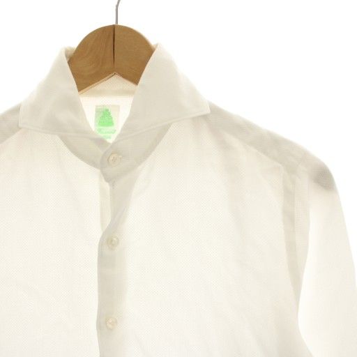 フィナモレ finamore カジュアルシャツ ホリゾンタルカラー 長袖 S 白