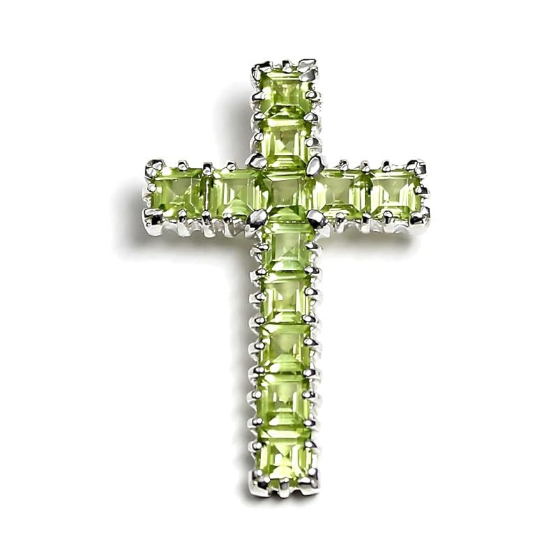ミザル クロス 十字架 ペンダント レディース メンズ シルバー925 ペンダントトップ ペリドット