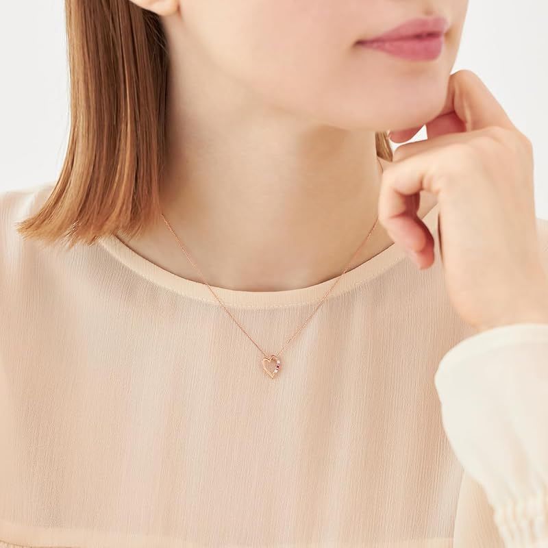 カナルヨンドシー 誕生石 シルバー ネックレス ルビー レディース プレゼント ジュエリーケース付き