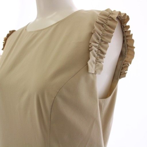 ルネ Rene レイニーギャザー ワンピース ひざ丈 ノースリーブ 34