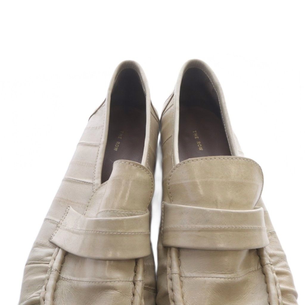 THE ROW ベージュ レザー ローファー ザロウ THE ROW Soft Loafer ローファー モカシン レザー 39 ベージュ