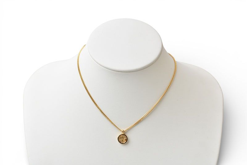 クリスチャンディオール ネックレス Christian Dior ロゴ サークル ゴールド