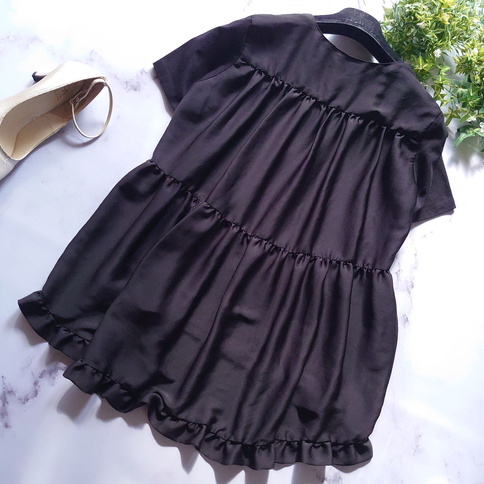 タグ付 20SS ヨーコチャン バックギャザーフリル カットソー Tシャツ