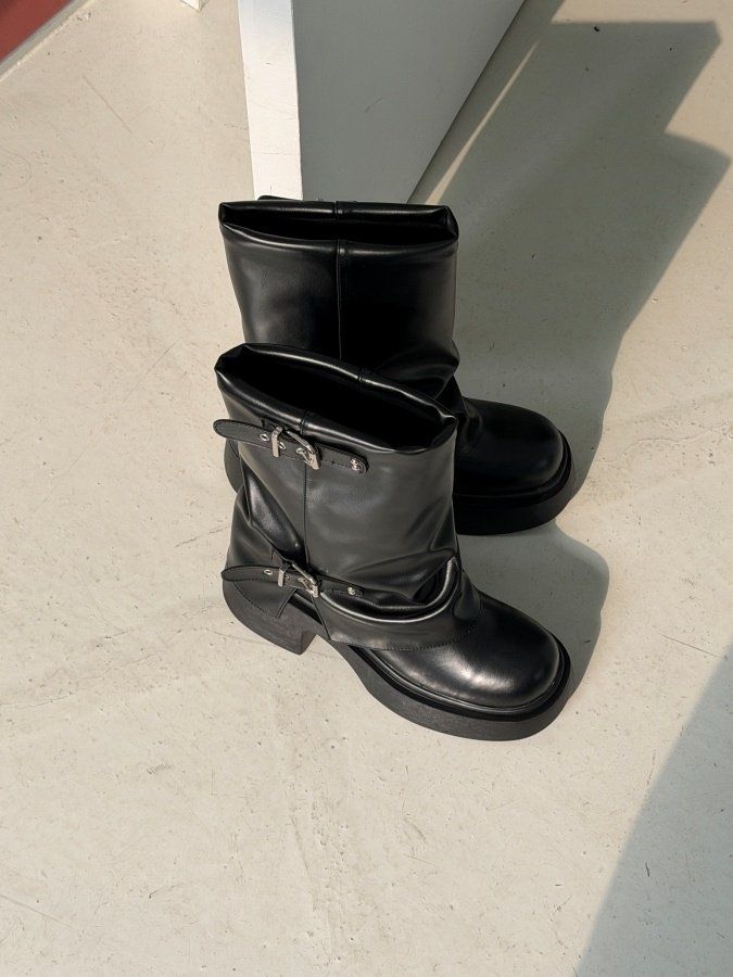 フラットフォーム アンクルブーツ