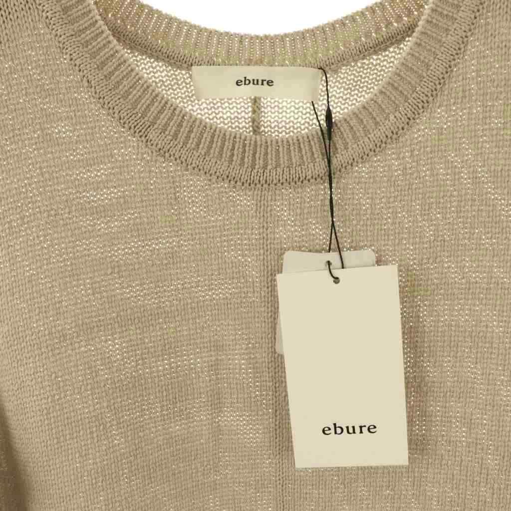 【新品同様】25SS ebureコットンフラットヤーンノースリーブニットトップス エブール ebure 安い 25SS コットンフラットヤーン ベスト ニット