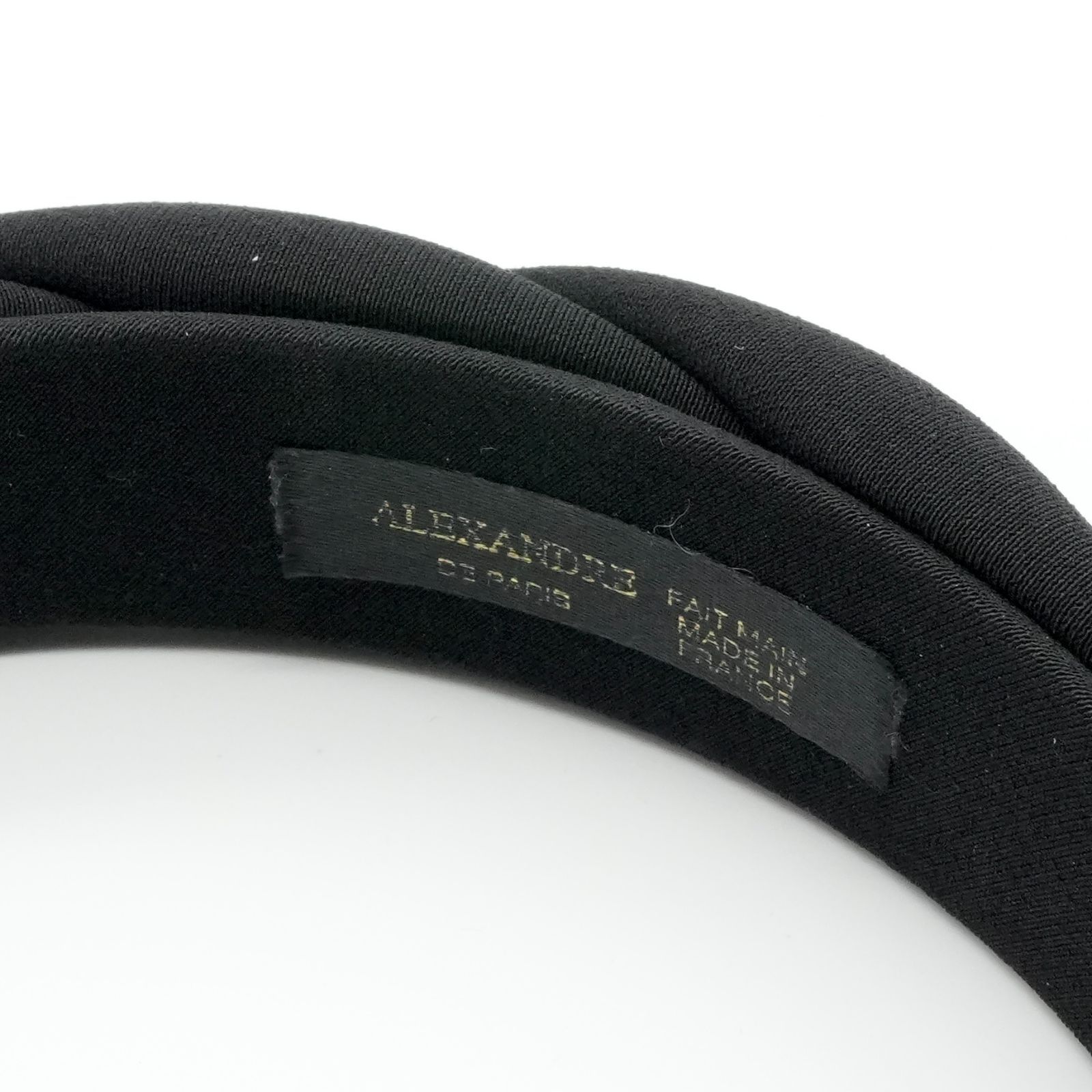 【美品】アレクサンドルドゥパリのツイストサテンカチューシャ（定価4.2万） ALEXANDRE DE PARIS TWISTED SATIN HEADBAND アレクサンドル ドゥ パリ