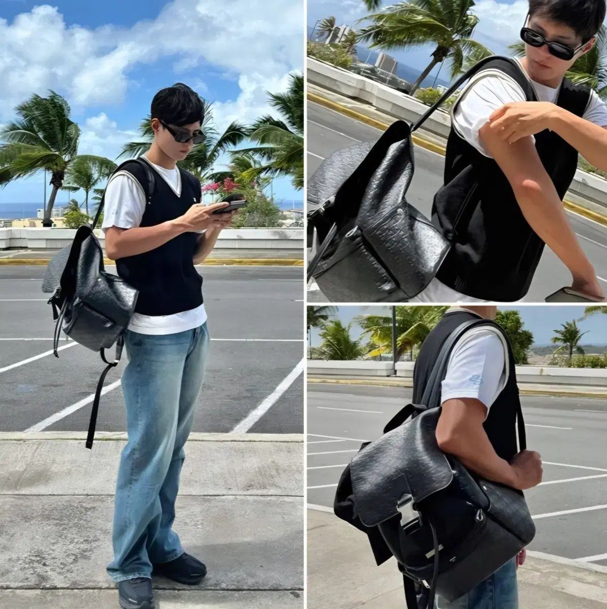 パク・ポゴム(PARK BOGUM)着用 セリーヌ(Celine) トリオンフ Vネック ウール セーター ベスト ブラック S サイズ