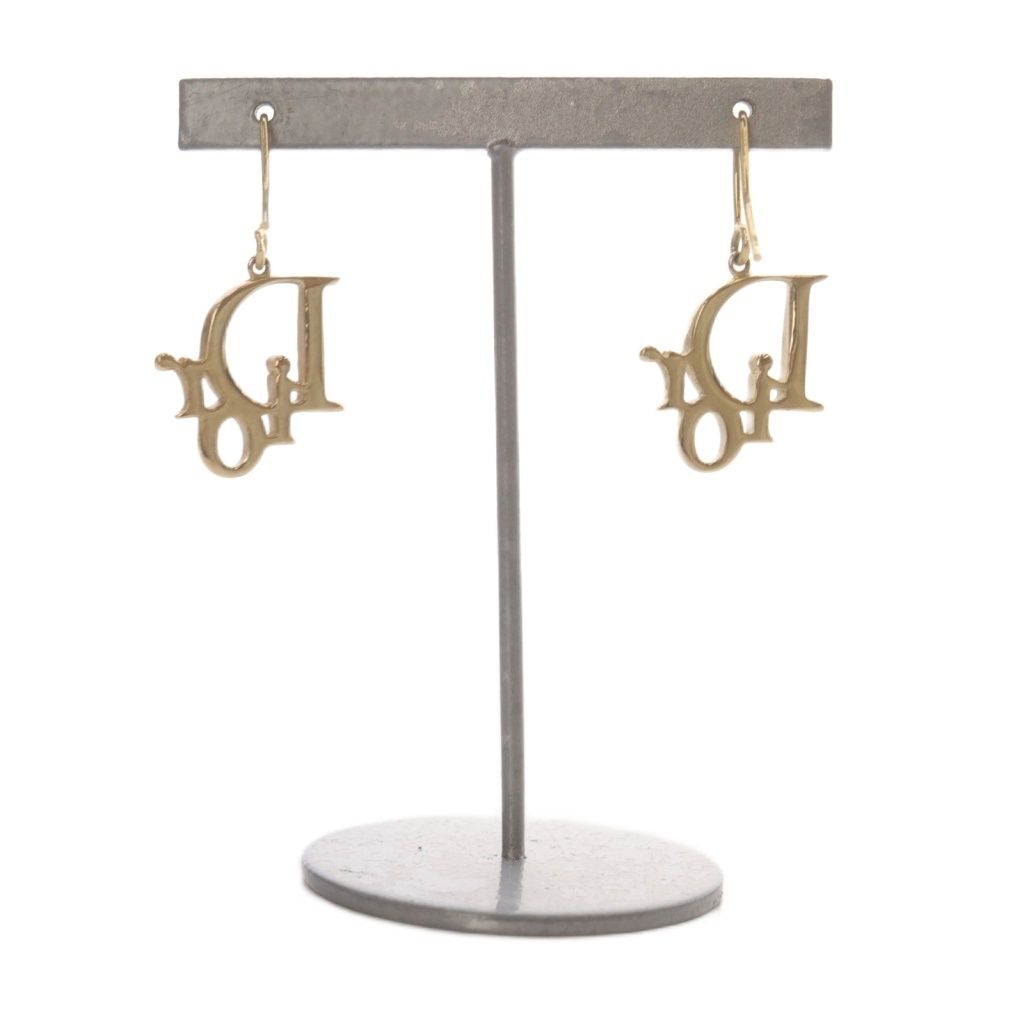 クリスチャンディオール Christian Dior ロゴ ラインストーン ピアス