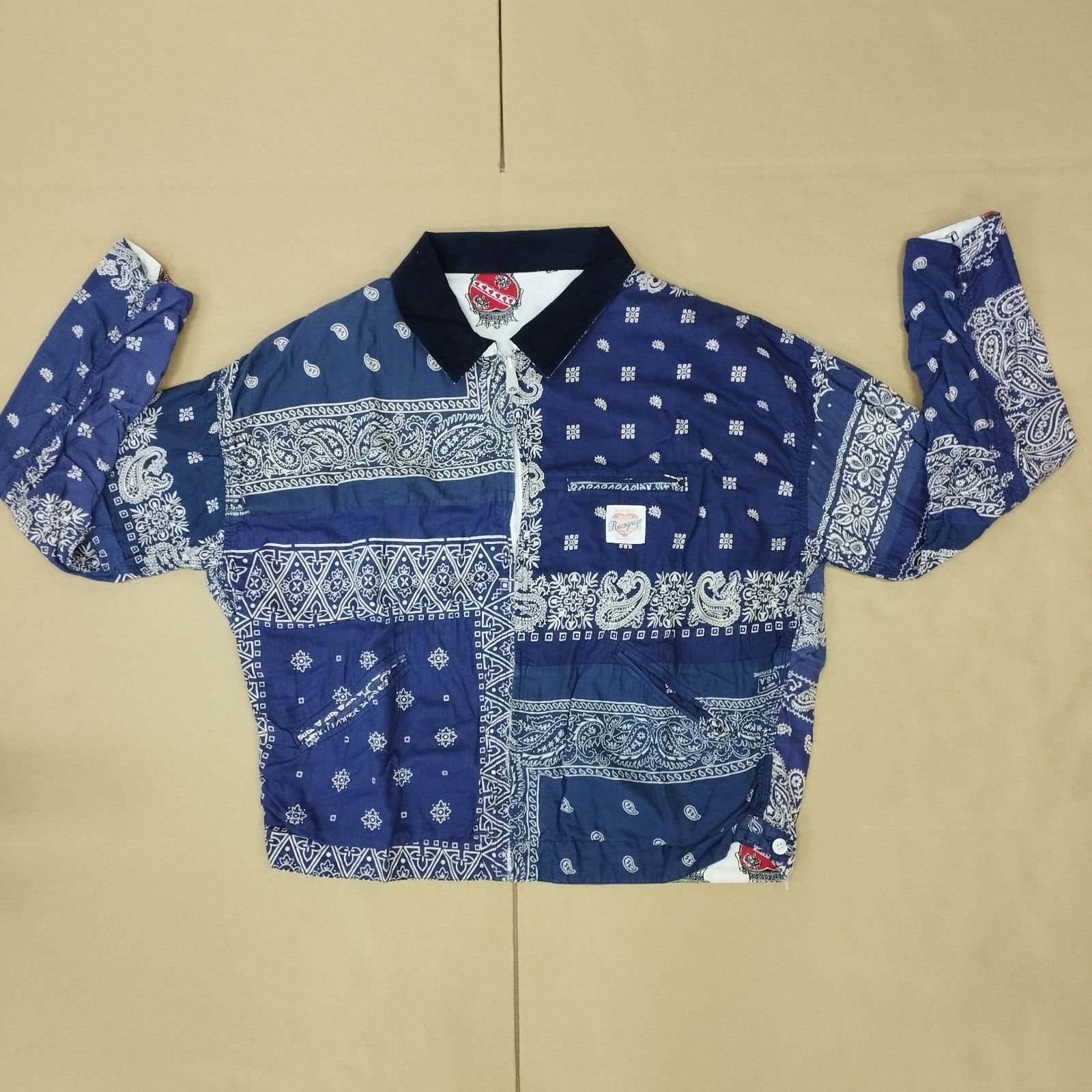 D 31279 レディメイド READYMADE ×レコグナイズ サイズ M パッチワークリバーシブルバンダナブルゾン