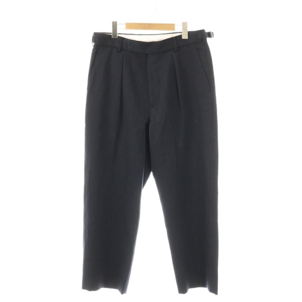 アプレッセ A.PRESSE 23 AW British Military Dress Trousers ウール パンツ ストレート ジッパーフライ 2 濃紺 NR OS AD