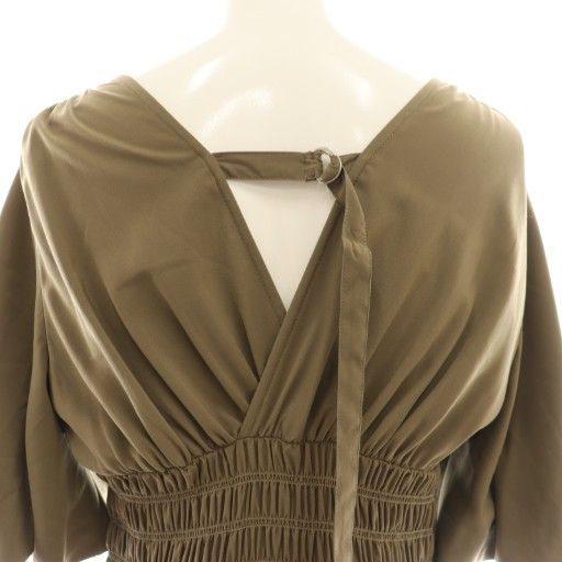 エメイン Aimeine 25SS Vネックシャーリングワンピース ロング S