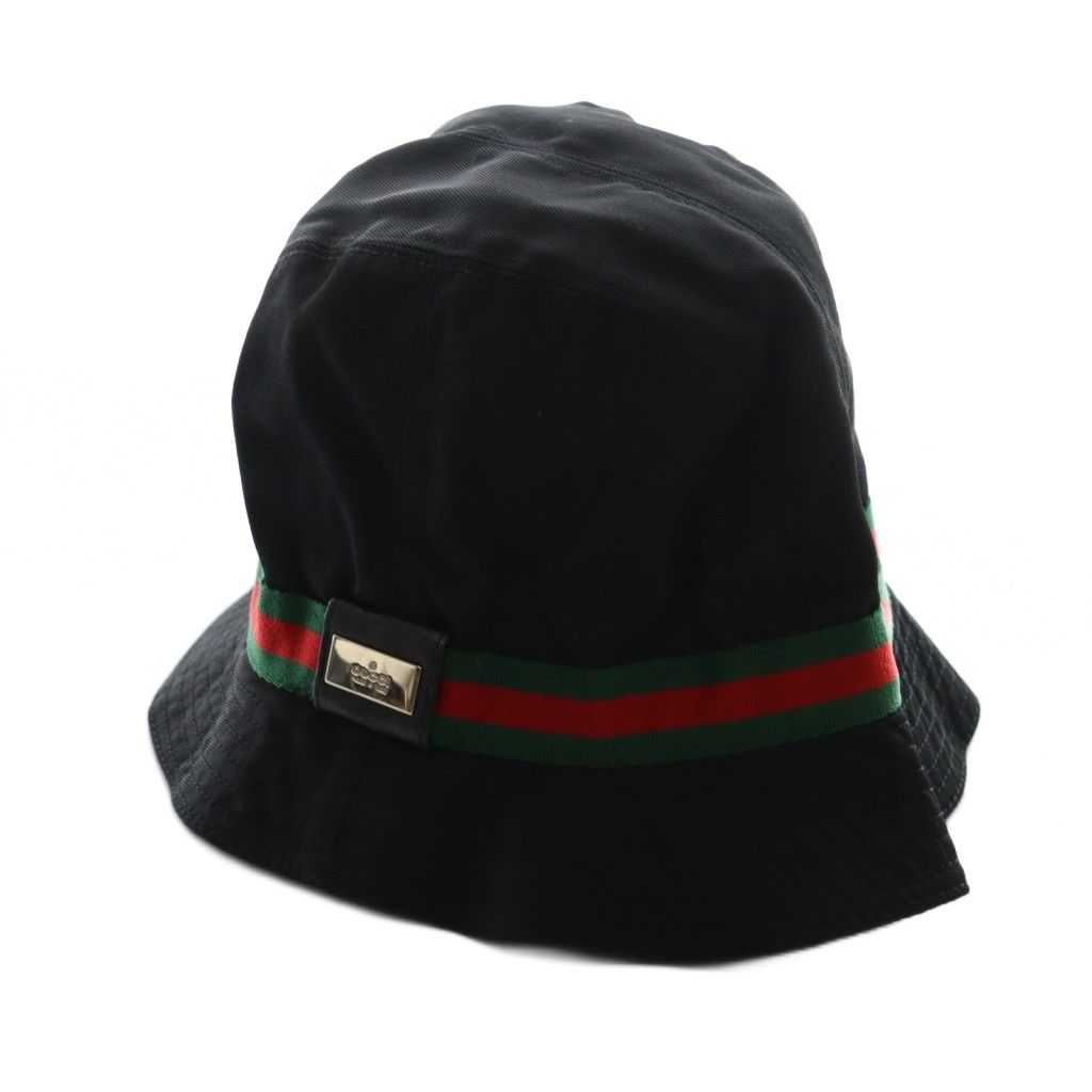グッチ GUCCI シェリーライン バケットハット 帽子 バケハ M 黒 ブラック AQ OS OH