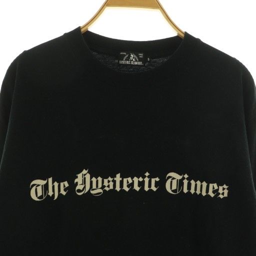 HYSTERIC GLAMOUR ヒステリックグラマー　ブラック長袖Tシャツ ヒステリックグラマー HYSTERIC GLAMOUR HYS TIMES Tシャツ ロンT 長袖