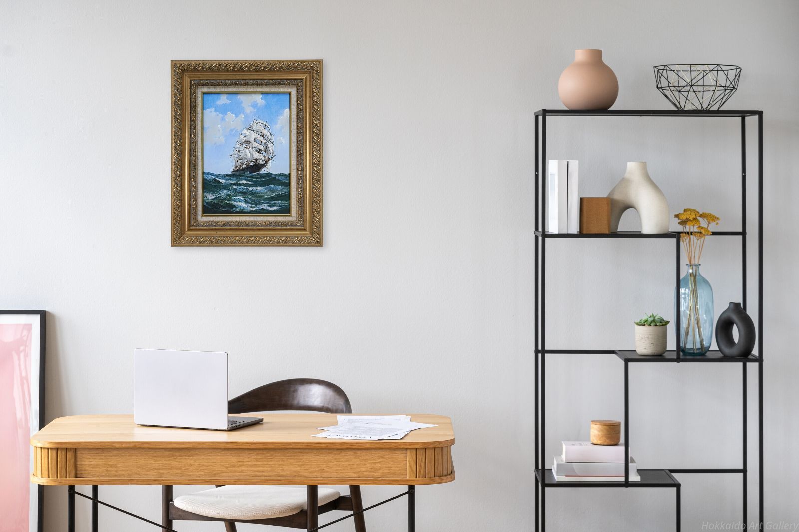 勢古宗昭 ティークリッパー 油絵 油彩画 絵画