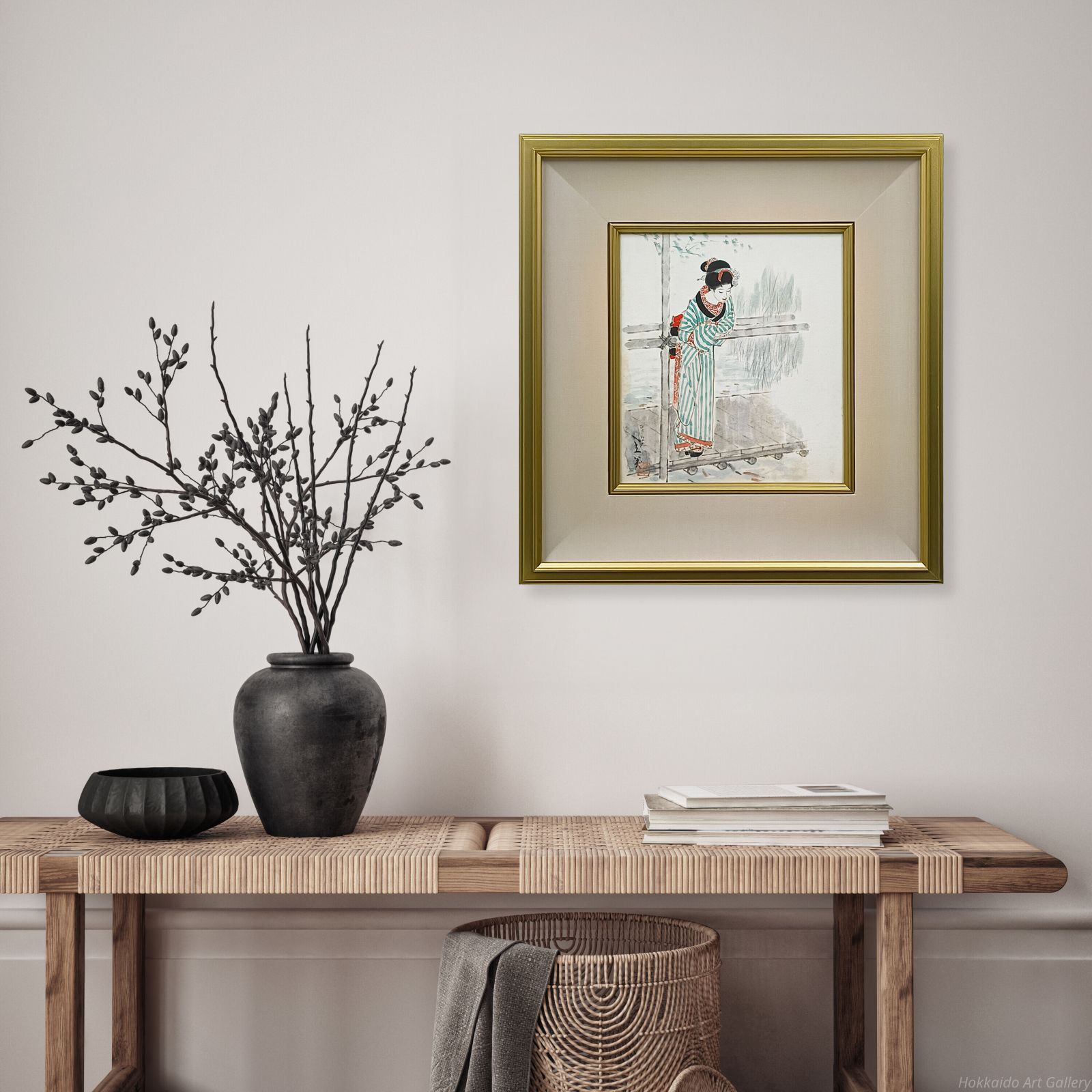 志村立美 ひょうたん池 水彩画 絵画