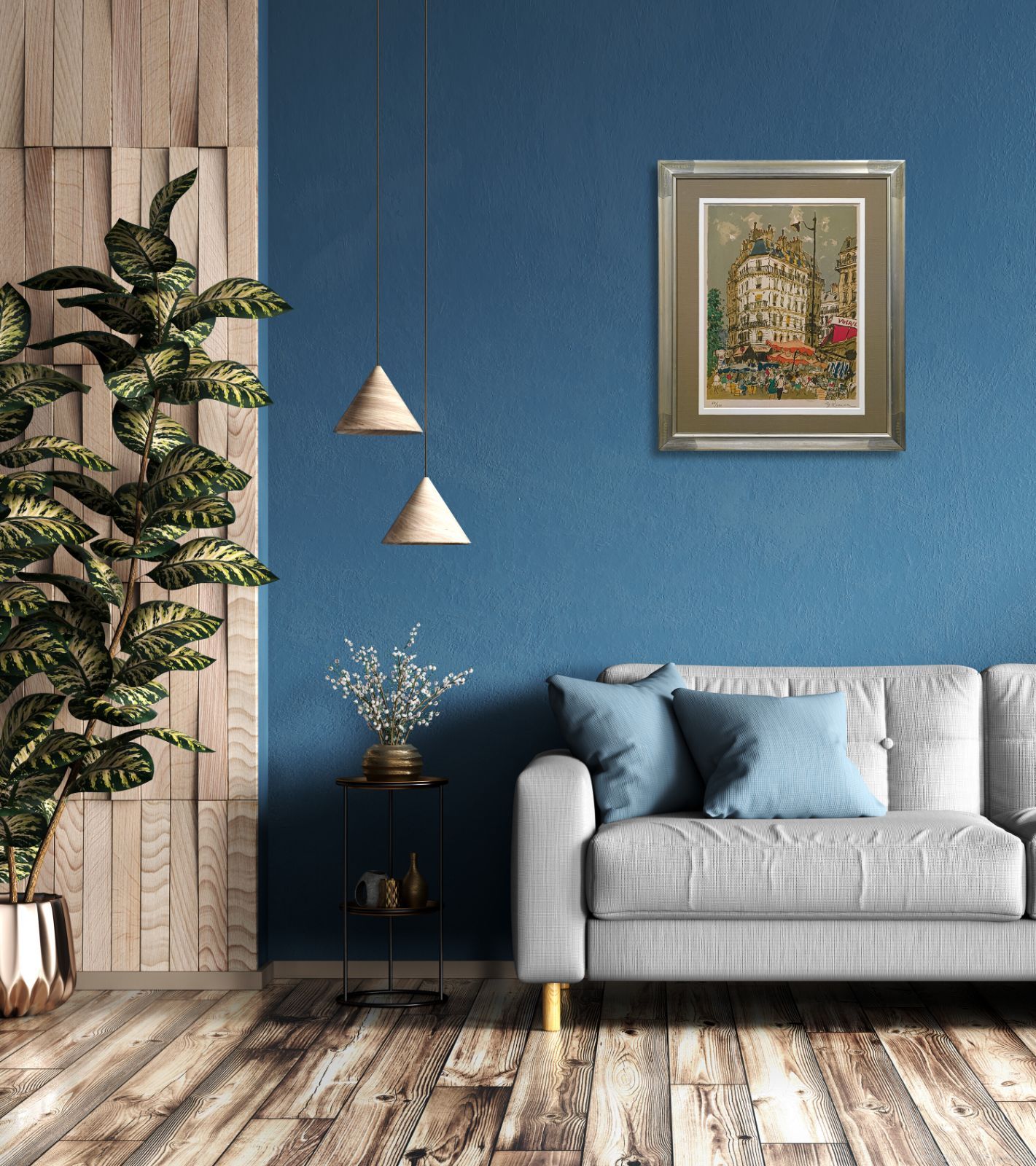 児玉幸雄 パリの市場 リトグラフ 版画 絵画